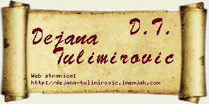 Dejana Tulimirović vizit kartica